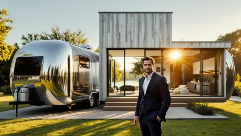 A homeowner reveals how he beat the housing market by joining two caravans into a cozy family home