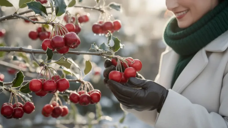 The winter fruit gardeners use to attract robins naturally